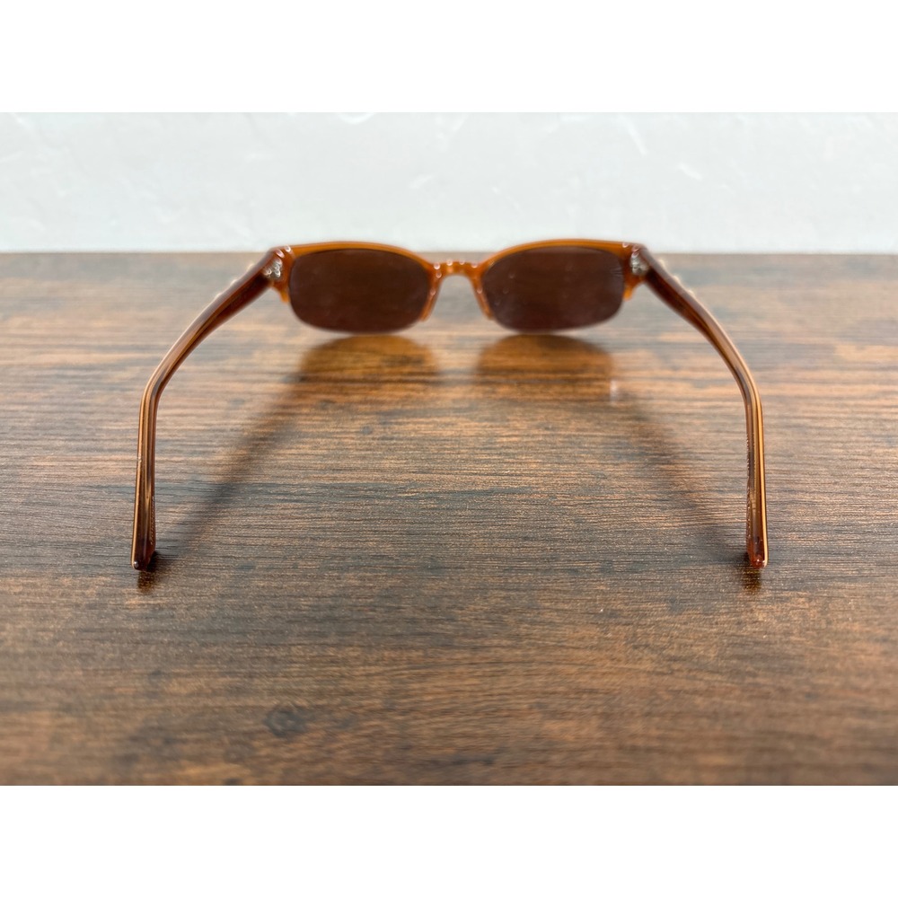 Judith Leiber JL1701 02 Brown Tortoise Crystal Embellished Sunglasses Italy - Picture 4 of 8